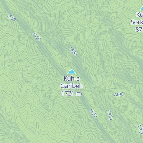 Map of Kūh-e Garībeh