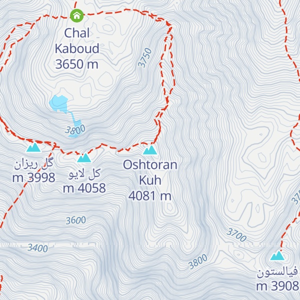 Map of Oshtoran Kuh