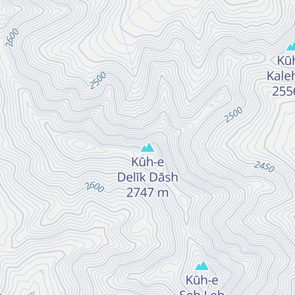 Map of Kūh-e Delīk Dāsh