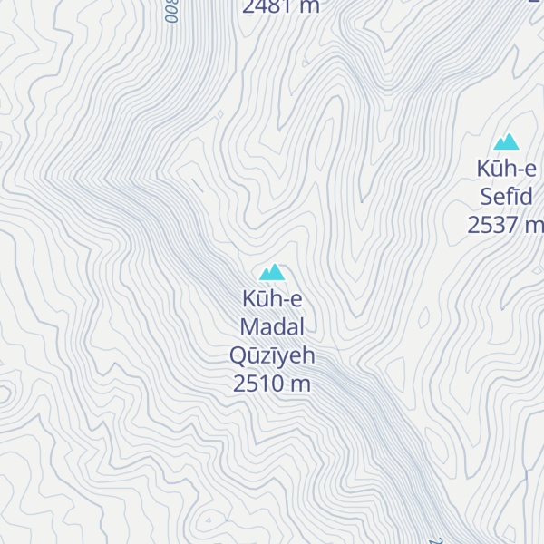 Map of Kūh-e Madal Qūzīyeh