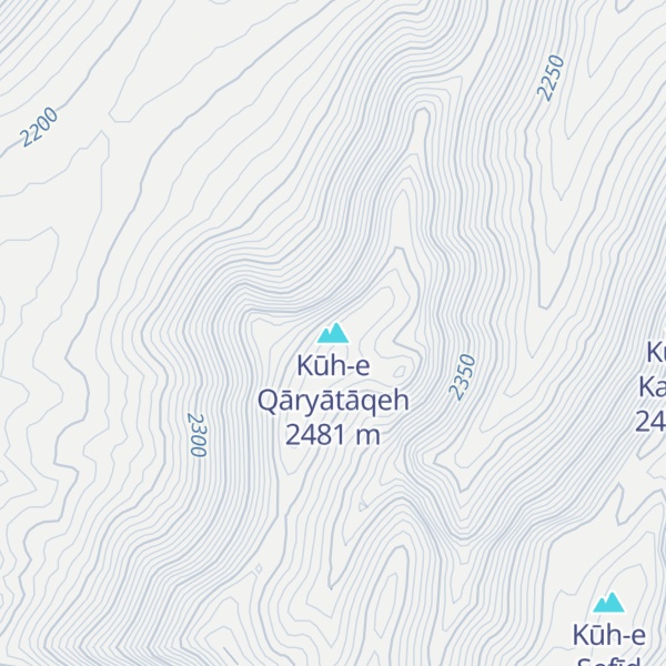 Map of Kūh-e Qāryātāqeh
