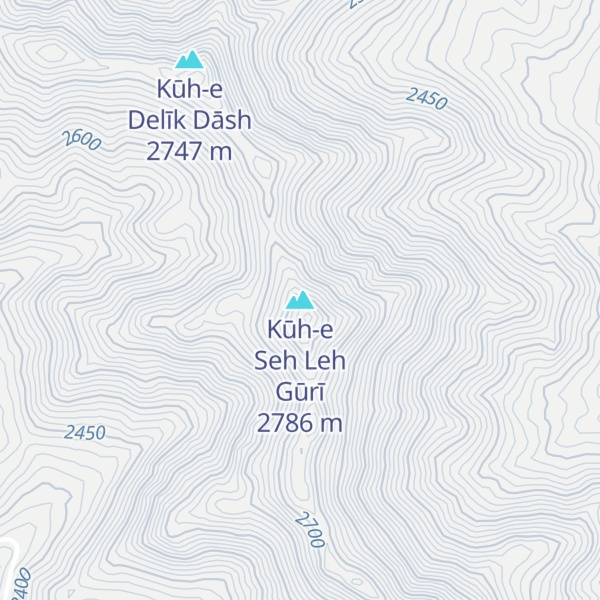Map of Kūh-e Seh Leh Gūrī