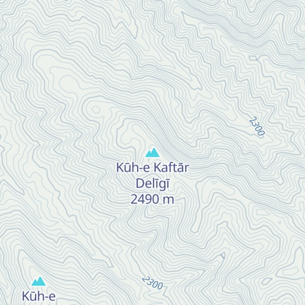 Map of Kūh-e Kaftār Delīgī