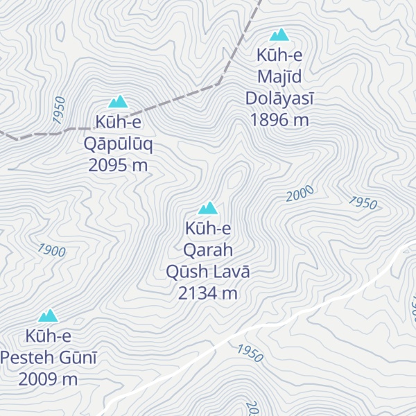Map of Kūh-e Qarah Qūsh Lavā