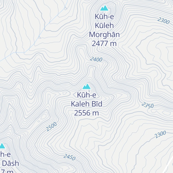 Map of Kūh-e Kaleh Bīd
