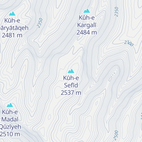 Map of Kūh-e Sefīd