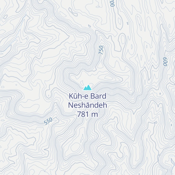 Map of Kūh-e Bard Neshāndeh