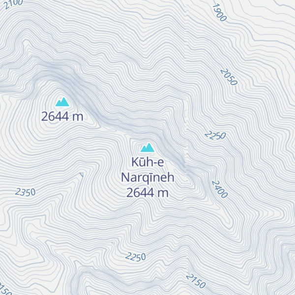 Map of Kūh-e Narqīneh