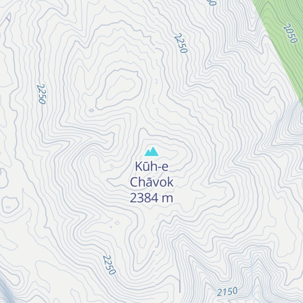 Map of Kūh-e Chāvok