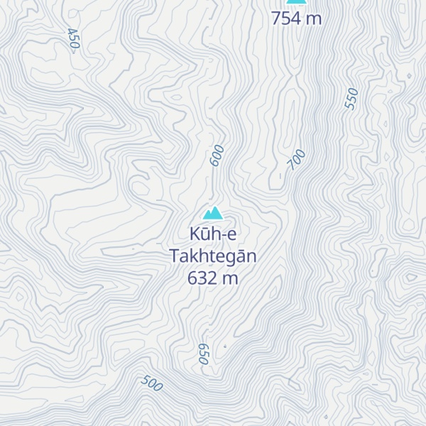 Map of Kūh-e Takhtegān