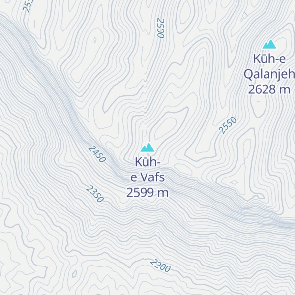 Map of Kūh-e Vafs