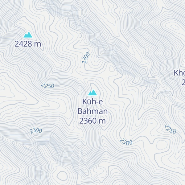 Map of Kūh-e Bahman