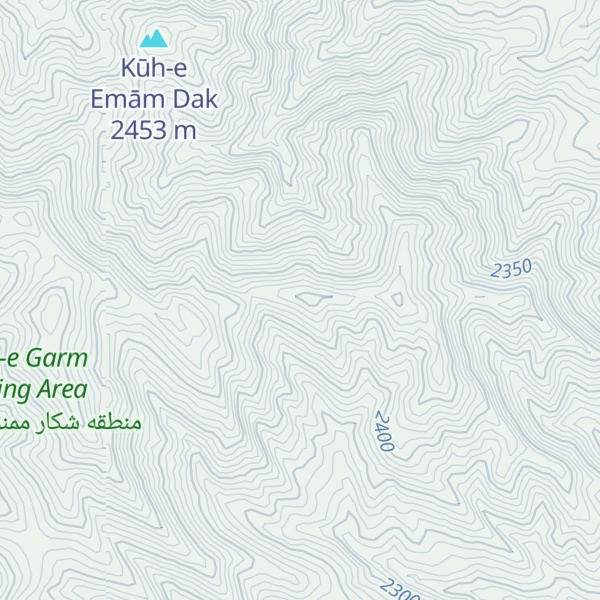 Map of Kūh-e Qermez Dāgh