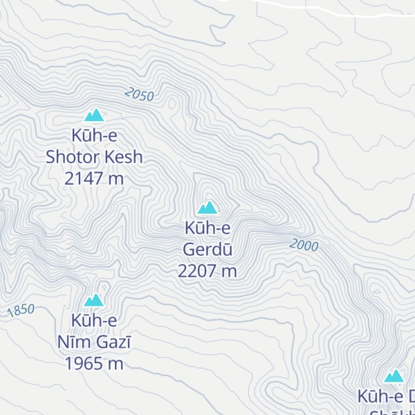 Map of Kūh-e Gerdū