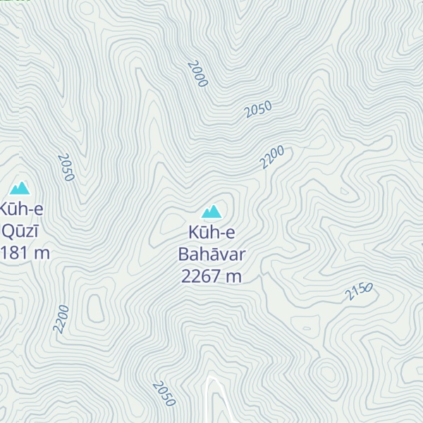 Map of Kūh-e Bahāvar