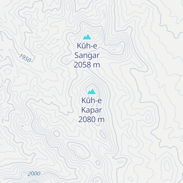 Map of Kūh-e Kapar