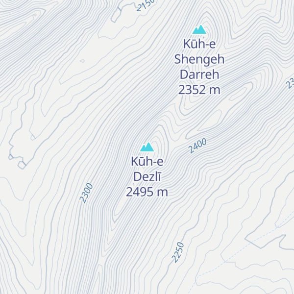 Map of Kūh-e Dezlī