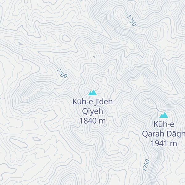 Map of Kūh-e Jīdeh Qīyeh