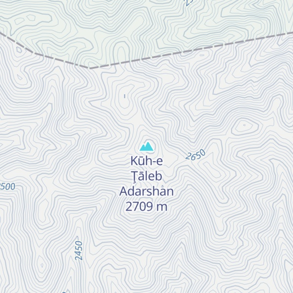 Map of Kūh-e Ţāleb Adarshan