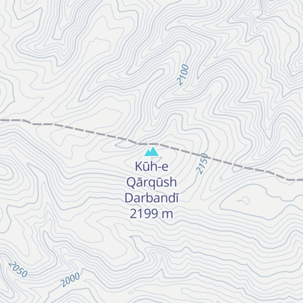 Map of Kūh-e Qārqūsh Darbandī