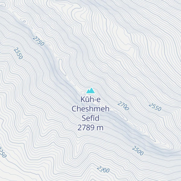 Map of Kūh-e Cheshmeh Sefīd