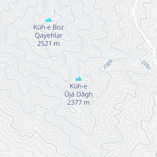 Map of Kūh-e Ūjā Dāgh
