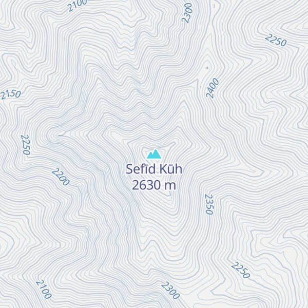 Map of Sefīd Kūh