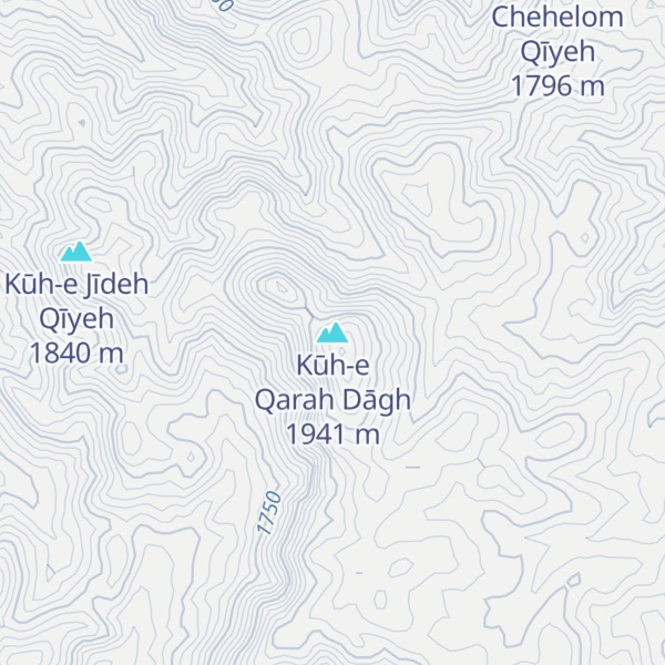 Map of Kūh-e Qarah Dāgh