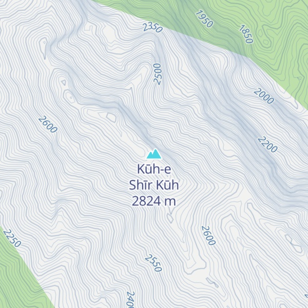 Map of Kūh-e Shīr Kūh