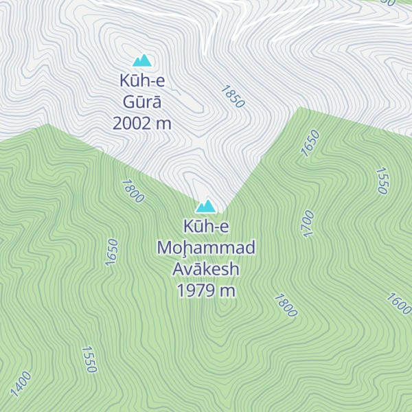 Map of Kūh-e Moḩammad Avākesh