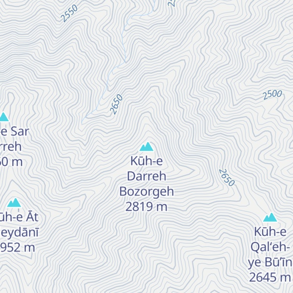 Map of Kūh-e Darreh Bozorgeh