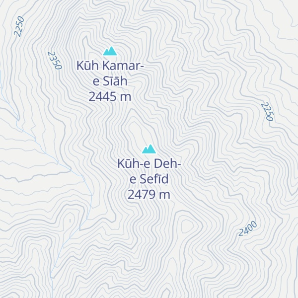 Map of Kūh-e Deh-e Sefīd