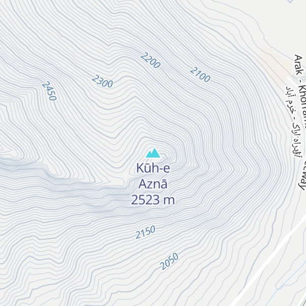 Map of Kūh-e Aznā