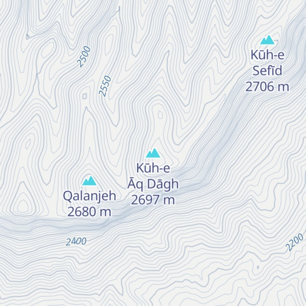 Map of Kūh-e Āq Dāgh