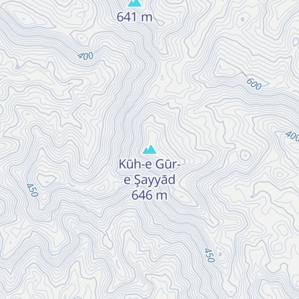 Map of Kūh-e Gūr-e Şayyād