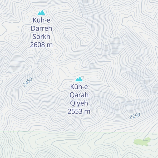 Map of Kūh-e Qarah Qīyeh