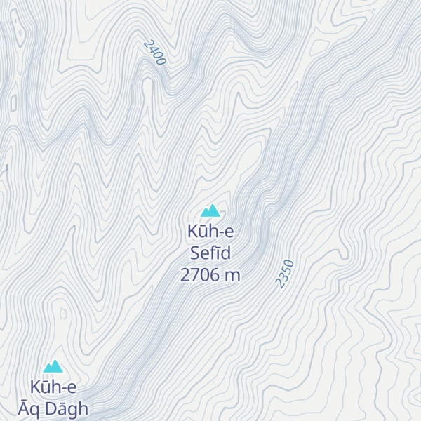 Map of Kūh-e Sefīd