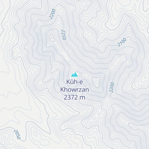Map of Kūh-e Khowrzan
