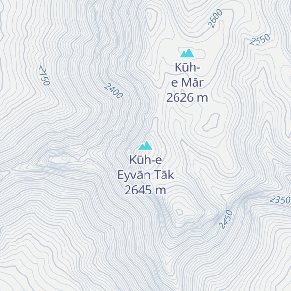 Map of Kūh-e Eyvān Tāk