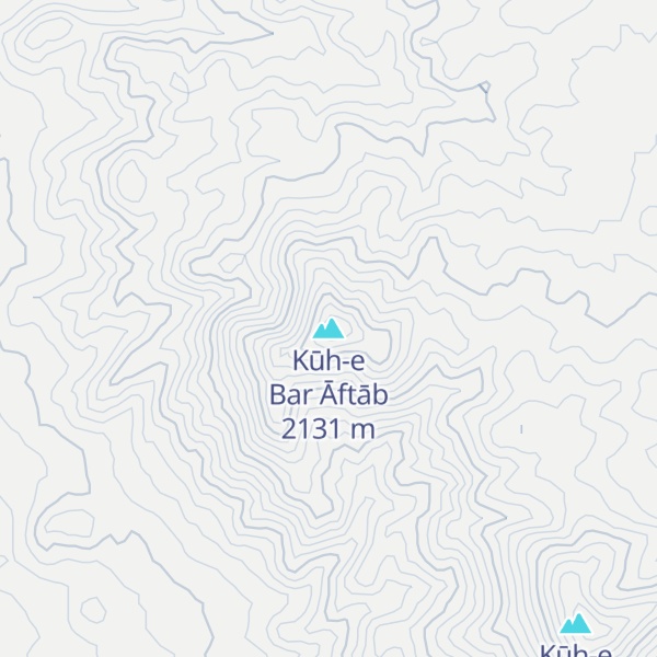 Map of Kūh-e Bar Āftāb