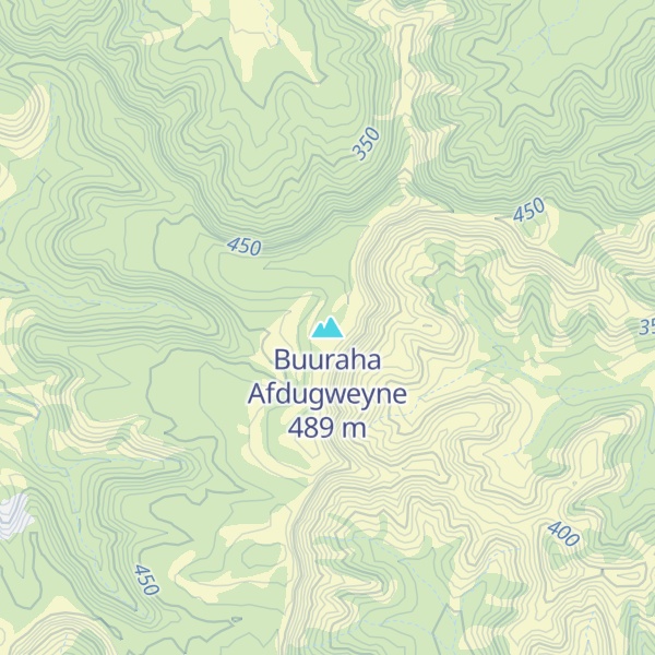 Map of Buuraha Afdugweyne