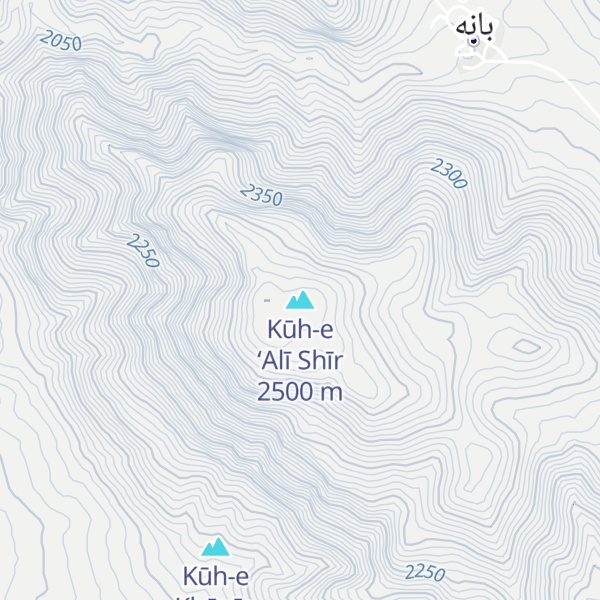 Map of Kūh-e ‘Alī Shīr