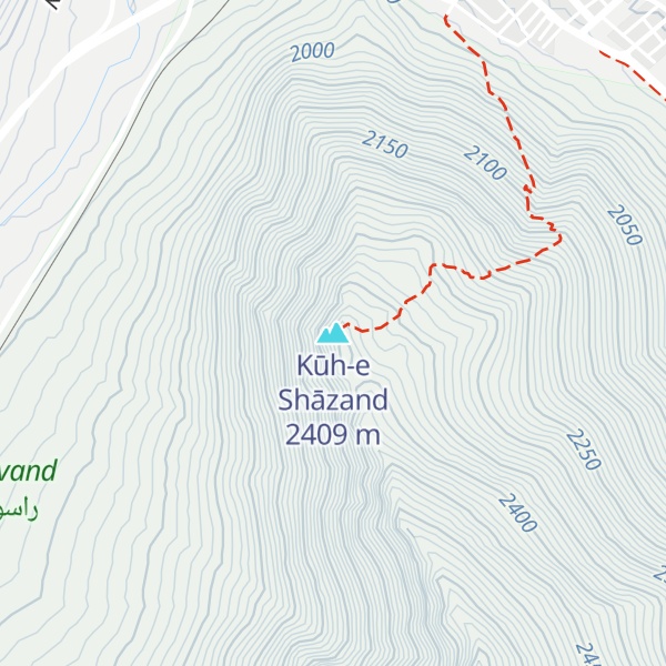 Map of Kūh-e Shāzand