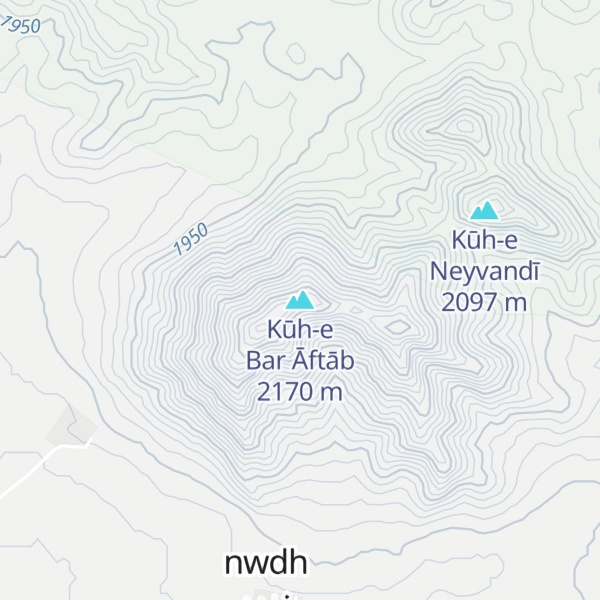 Map of Kūh-e Bar Āftāb