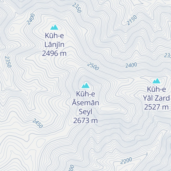 Map of Kūh-e Āsemān Seyl