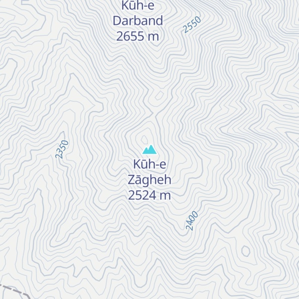 Map of Kūh-e Zāgheh