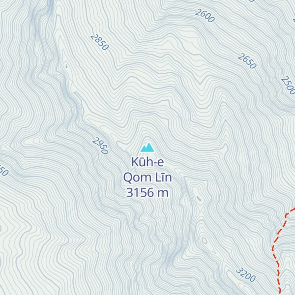 Map of Kūh-e Qom Līn