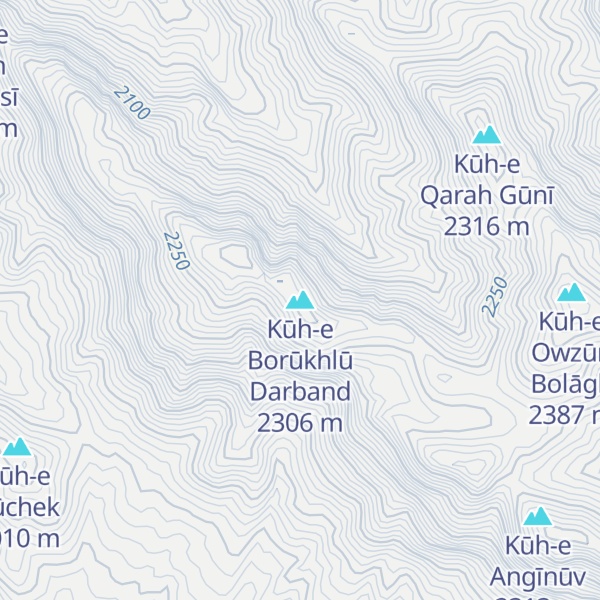 Map of Kūh-e Borūkhlū Darband