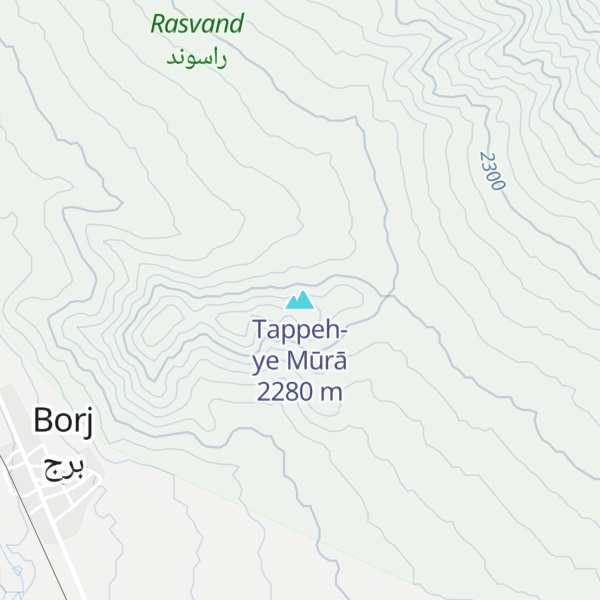 Map of Tappeh-ye Mūrā