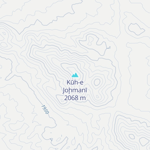 Map of Kūh-e Joḩmanī